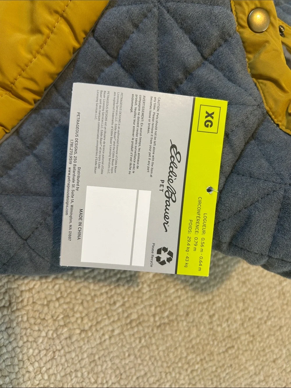 NWT Eddie Bauer Pets Dog Vest